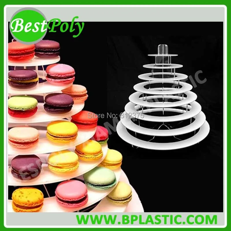 

1 Set 8 tiers Acrylic Macaron Tower, Rigid Macaron Display Stand, Beautiful Macaron Display Shelf