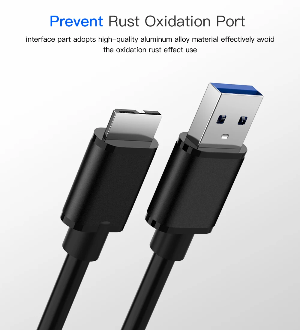 USB 3,0 кабель для передачи данных типа A к Micro B шнур высокоскоростной внешний жесткий диск кабели для диска 5 Гбит/с USB3.0 к Micro B кабель для передачи данных