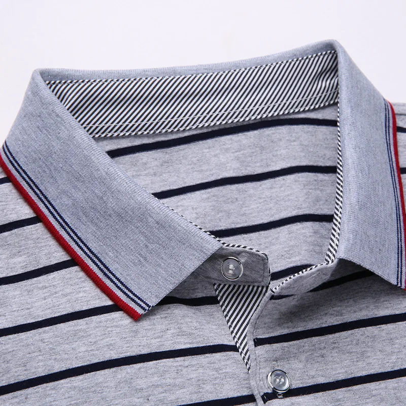 Polo Shirts Short Sleeve MOOWNUC Large size 4XL Summer Business Fashion Casual Stripes Classic style Men MWC Ventilation | Мужская