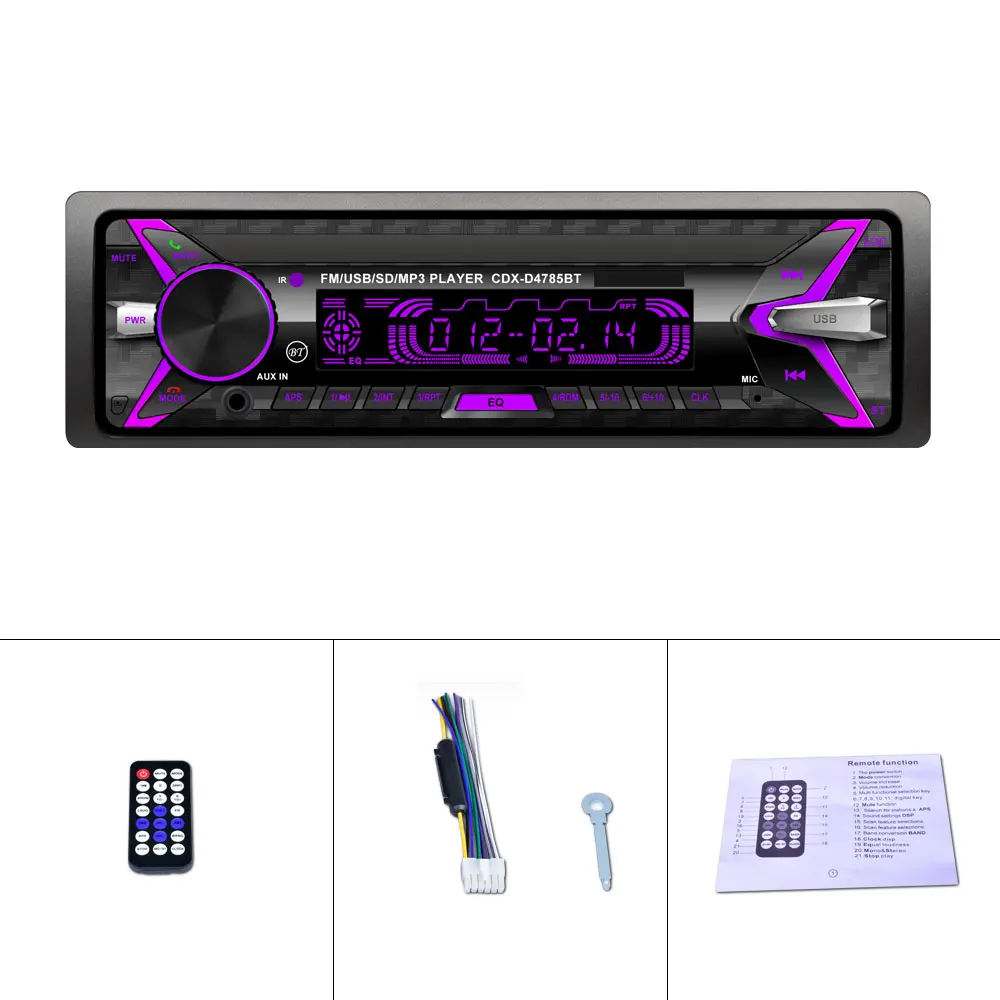 LeeKooLuu 1Din MP3-плеер автомобильный Радио автомобильный мультимедийный плеер Bluetooth fm-радио авто AUX USB SD Автомагнитола Кассетный рекордер стерео