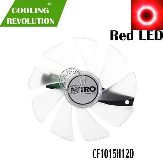 Red LED 95 мм CF1015H12D Шестерня LED кулер вентилятор Замена для Sapphire NITRO RX590 RX580 RX570 RX480 RX470 4N001-02-20G вентилятор для видеокарты - Цвет лезвия: Red LED