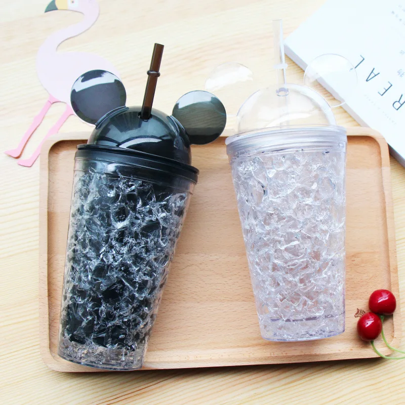 Ice Cup Double Cooling Straw Adult Creative Student Female Plastic | Дом и сад