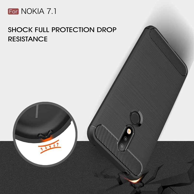 Корпус из углеродного волокна для Nokia 2 3 4 6 5 7 Чехол на мобильный телефон 1 8 плюс X71