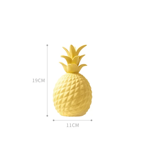 Pineapple Yellow VILEAD 19 см 26,5 см керамический ананас, кактус фигурки креативные декоративные растения скандинавские ананы ремесла украшения дома аксессуары - Цвет: Pineapple Yellow