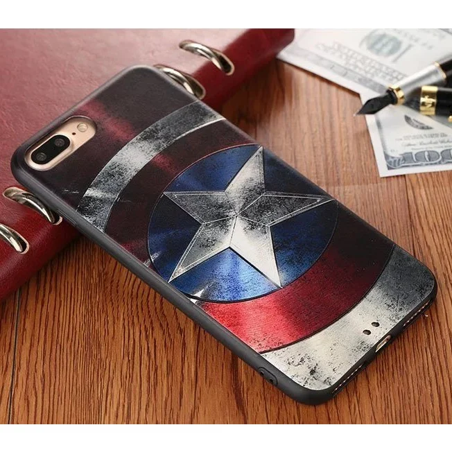 Новый Роскошный Case Для iPhone 7 plus Кремния 3D Рельефной Живописи мягкая Обложка ТПУ