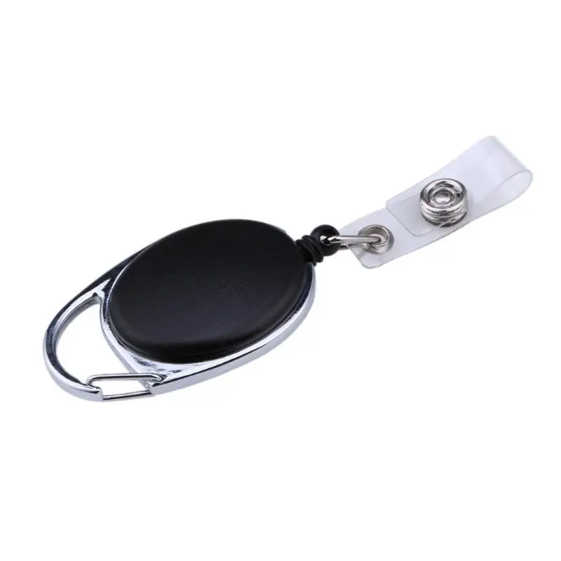 2 шт. автомобильная цепочка для ключей черная Выдвижная кольцо катушка ID шнур имя