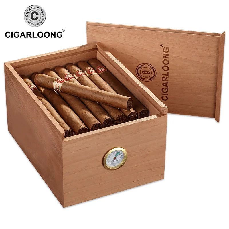 Humidor большая емкость коробка с увлажнителем для сигары из кедра/шкаф хранения
