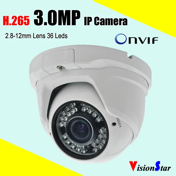 1/3 &quotov4689 H.265 IP камера 3.0mp металлический корпус купольного типа видеонаблюдения