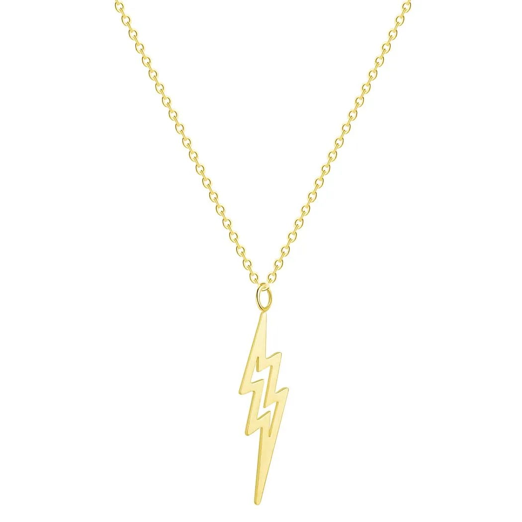 Ожерелье с подвеской Thunder Bolt винтажное ожерелье из нержавеющей стали тибетским