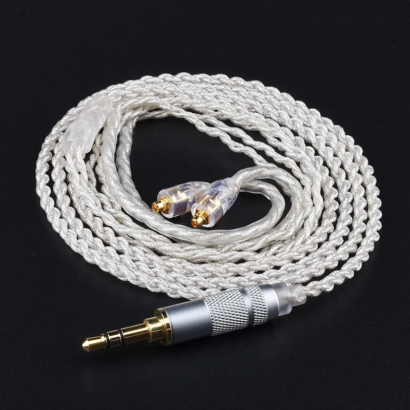 Кабель для наушников Shure SE215 SE535 SE846 посеребренный провод кабель модернизации