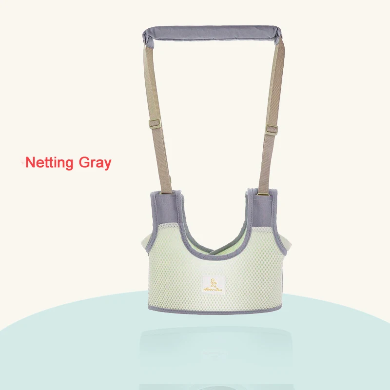 Netting Gray Ходунки для малышей, рюкзак с ремнем, Поводок для детей, пояс для обучения ходьбе, дышащая хлопковая ткань, Детские поводки для безопасности - Цвет: Netting Gray