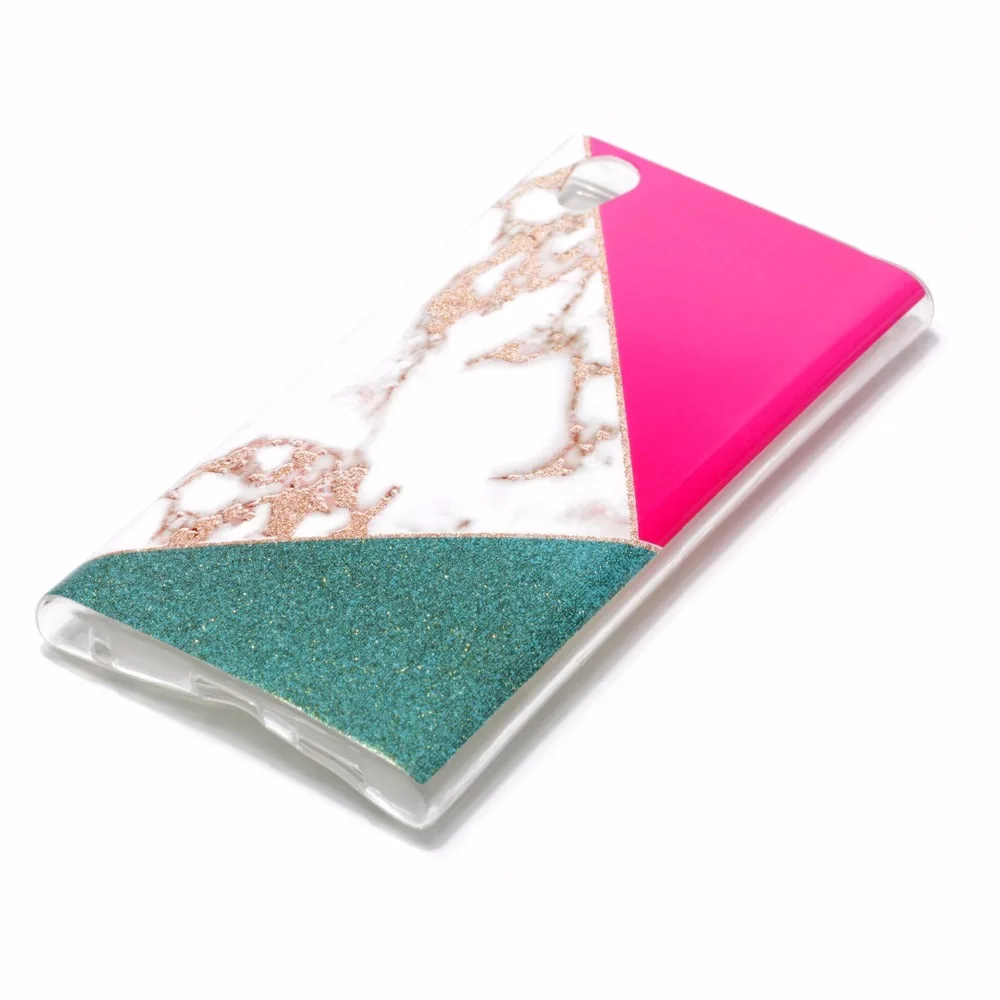 for Fundas Sony Xperia L1 Phone Case 5.5 Coque Ultra Thin Cover Silicon Back Covers Marble TPU Soft |