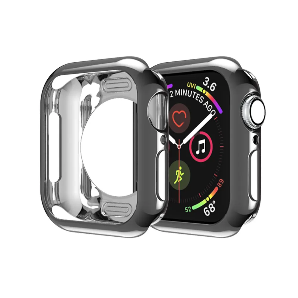 Мягкий чехол из ТПУ для Apple Watch 40 мм 44 38/42 тонкий гибкий защитный бампер iWatch Series