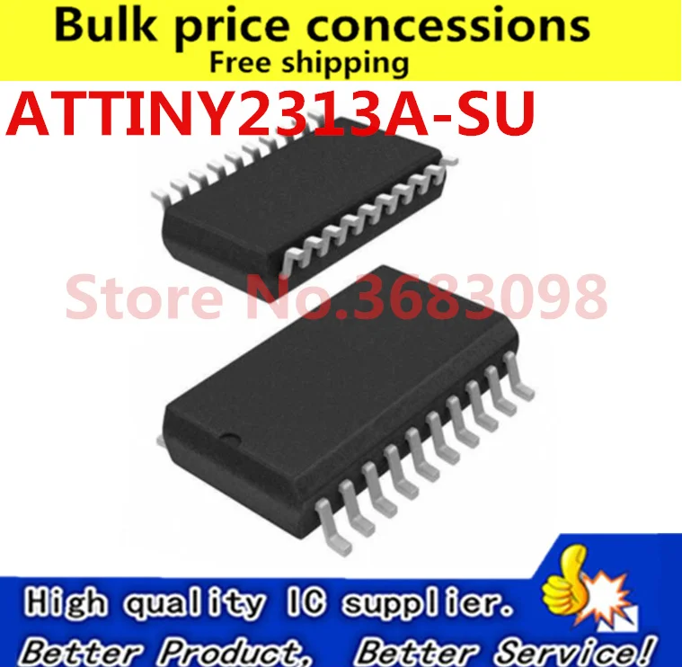 

Free Shipping 50PCS/LOT ATTINY2313A-SU ATTINY2313 SOP20 In Stock