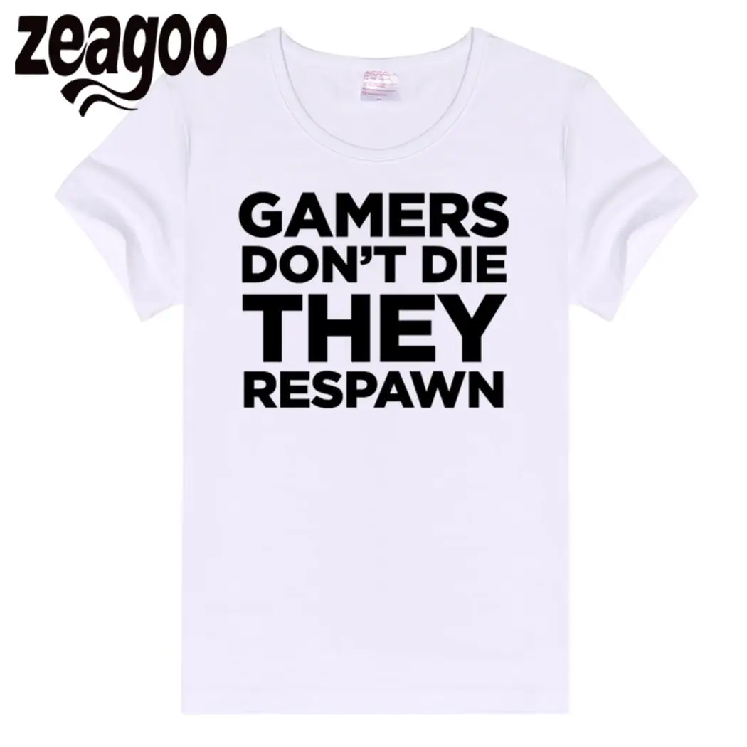 Zeagoo Повседневное одноцветное Plain Crew Neck Slim Fit мягкий короткий рукав Футболка белая