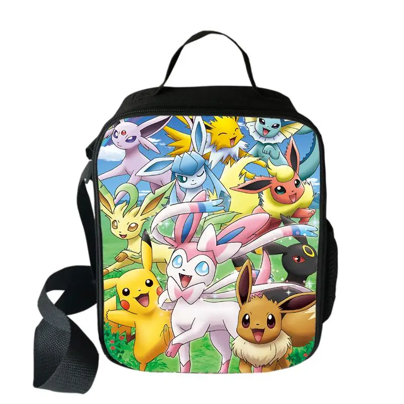 Pokemon Haunter Eevee сумка-холодильник с героями мультфильмов для девочек, портативные термо-пищевые сумки для пикника для школьников, для мальчиков, сумка для обедов Tote - Цвет: 005