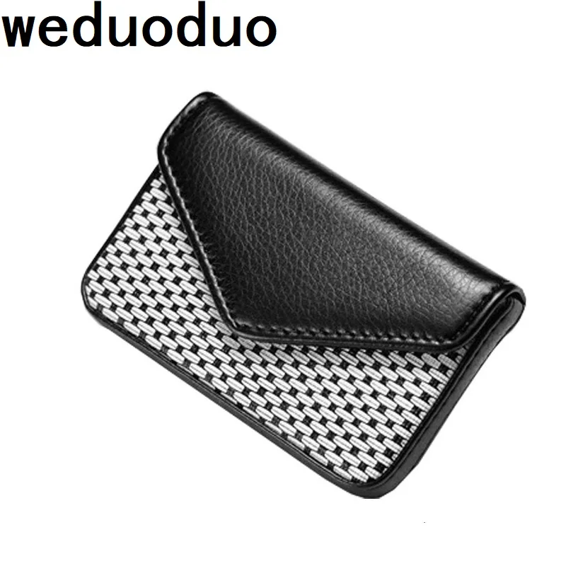 Держатель для карт Weduoduo кожаный деловой держатель женщин и мужчин банк кредитный