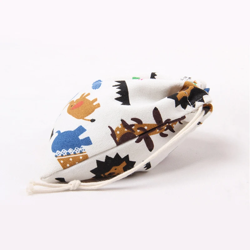 Подарочные сумки из чистого хлопка 1 шт. подарочные с милыми рисунками животных