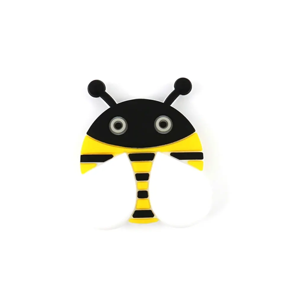 5 шт. силиконовые бусины Honeybee 2,8 см Прорезыватели для зубов игрушки Perle Силиконовые Зубные грызуны силиконы Kralen Mordedor Bee Прорезыватели бусины