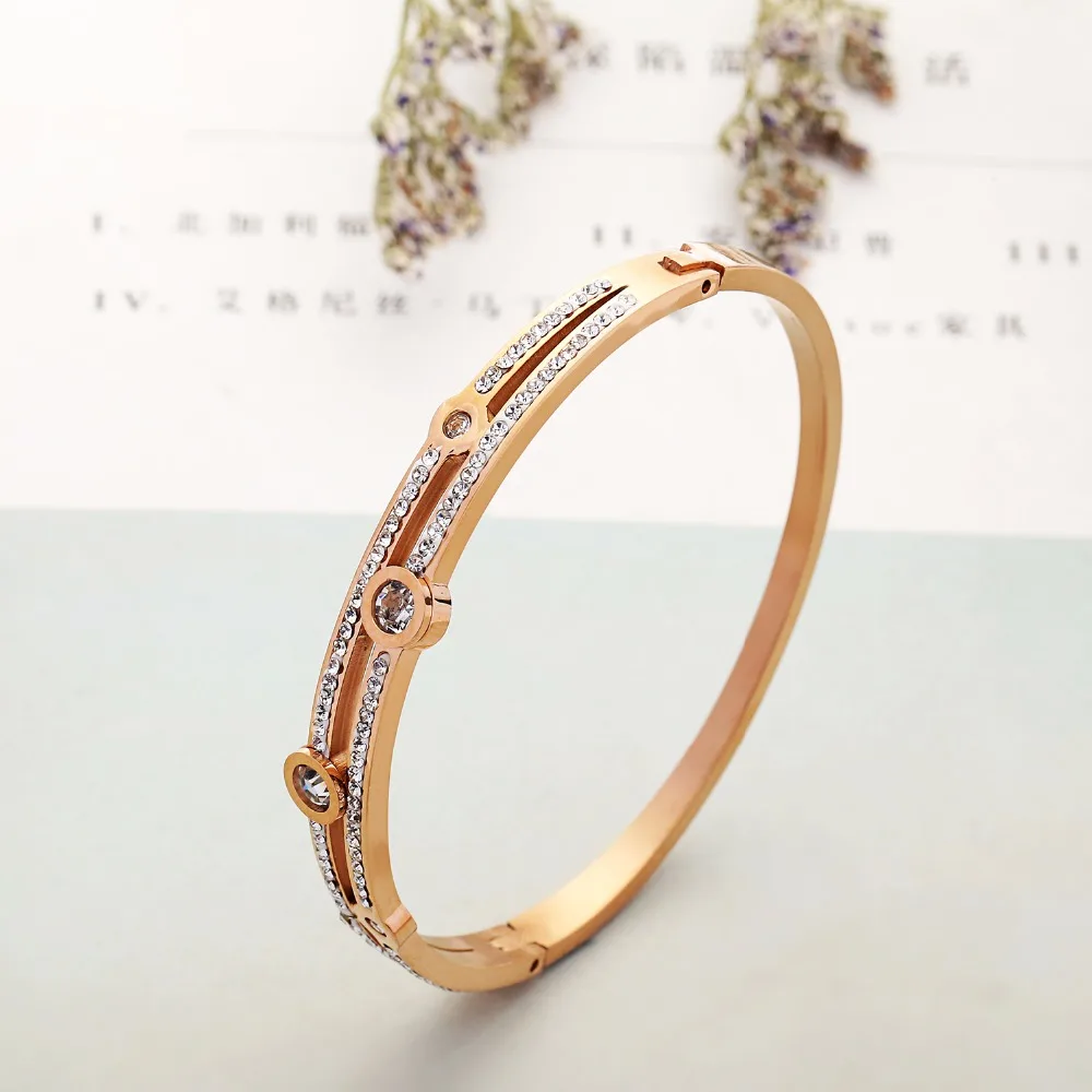 Браслет манжета из нержавеющей стали 316L с фианитом и кристаллами|cuff bangle|bangle