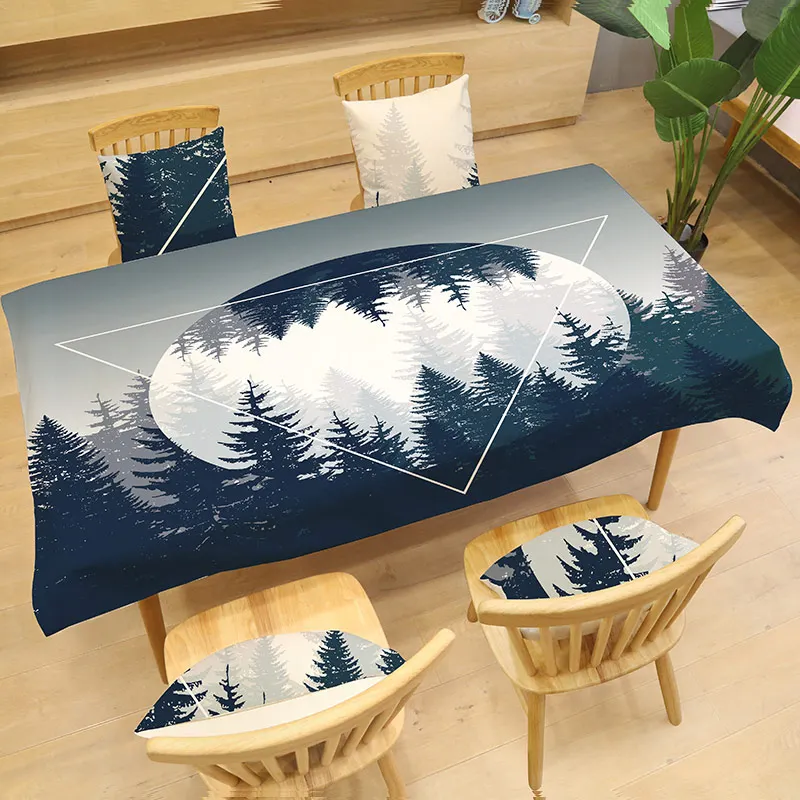Beautiful Scenery Pattern Tablecloth Printing Rectangular Table Cloth Dining Cover Kitchen Home Decor Hotel Textile | Дом и сад