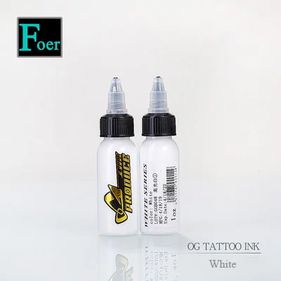 White OG набор для татуировки боди-арт набор чернил Dinamic 1 oz/30 ml бело-серый Пигмент Макияж Pigmento Maquiagem Tinta спрей Encre Tatouage Goochie - Цвет: White