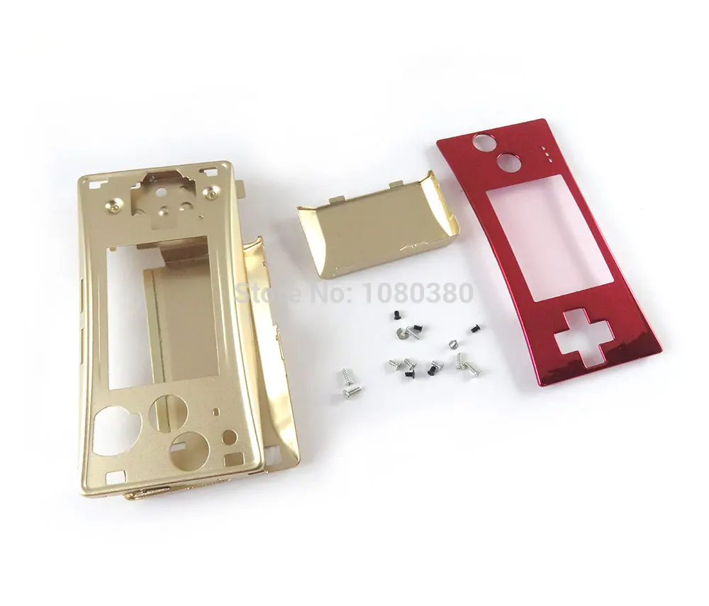 GOLD Металлический корпус чехол для nintendo Gameboy Micro GBM Передняя Задняя батарея Чехол держатель - Цвет: GOLD