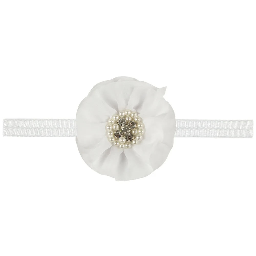 1 Piece MAYA STEPAN Children Pearls Rhinestone Flower Head Hair Band Flowers Accessories Baby Newborn Headband Headwear Headwrap | Детская