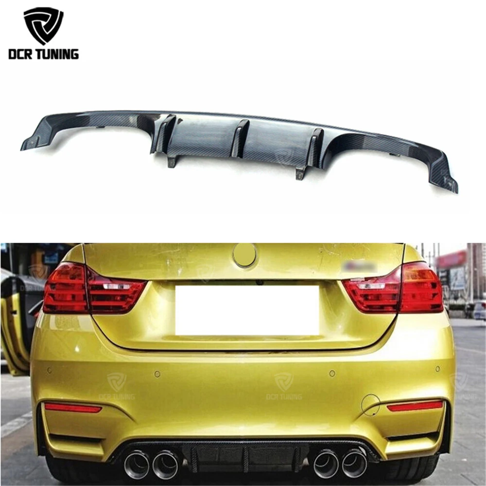 Задний бампер губы для BMW F80 M3 F82 M4 2015 2016 2017 углеродного волокна заднего бампера