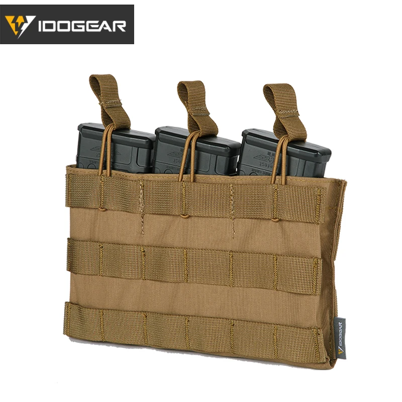 Coyote Brown IDO Шестерня тройной подсумок 5,56 подсумок с открытым верхом армейская страйкбольная Шестерня Wargame Военная Тактическая Сумка Molle Mag 3526 - Цвет: Coyote Brown