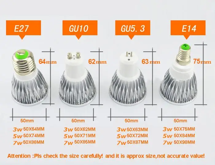 GU10 светодиодный затемнения E27 E14 MR16 COB прожектор Светодиодный лампочки 3 Вт 5 7