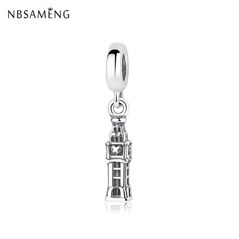 Женский браслет из серебра 100% пробы с подвеской в виде Лондона | Украшения и