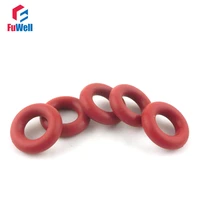 50pcs 4mm thickness red silicon o ring seals 35363738394041424344mm od heat resistance o rings seals washers grommets