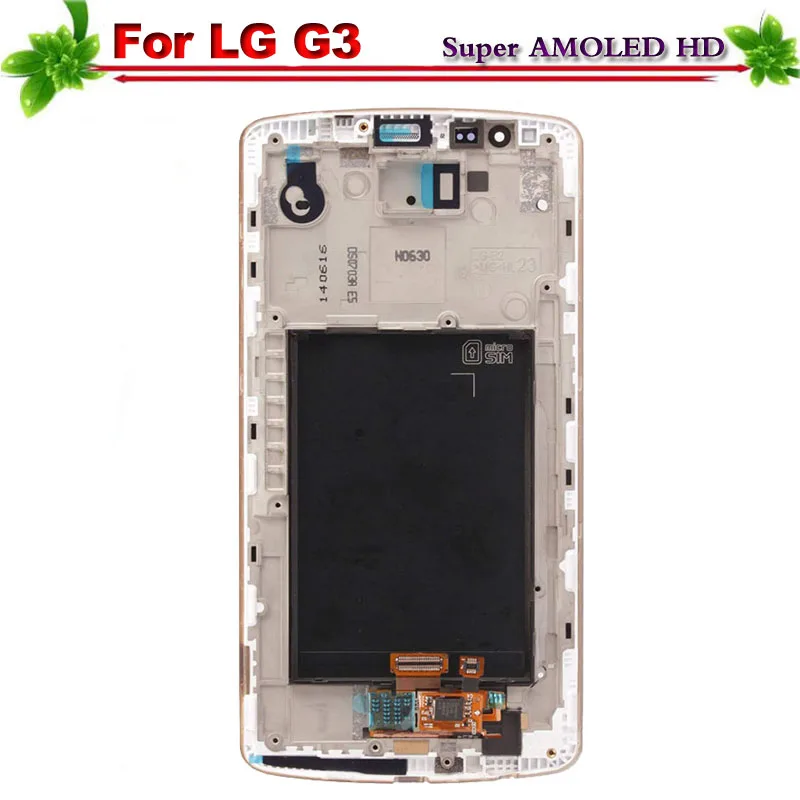 5 &quotSuper Amoled для LG G3 D850 D851 D855 ЖК дисплей Дисплей с рамкой Сенсорный экран дигитайзер