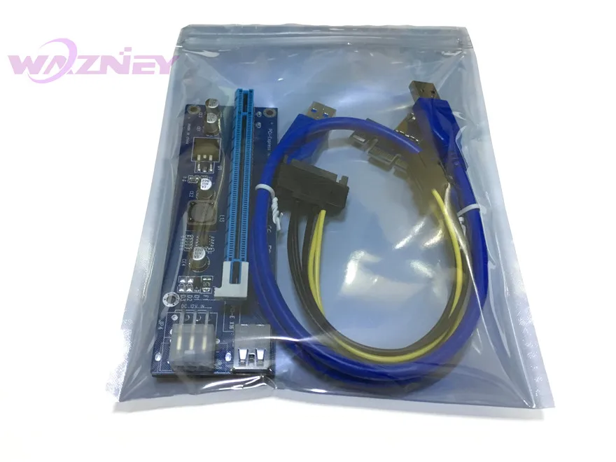 50 шт. VER 006C PCI E Express 1X для 16X переходная карта + USB 3 0 кабель SATA (15 контактов 6 Pin Питание