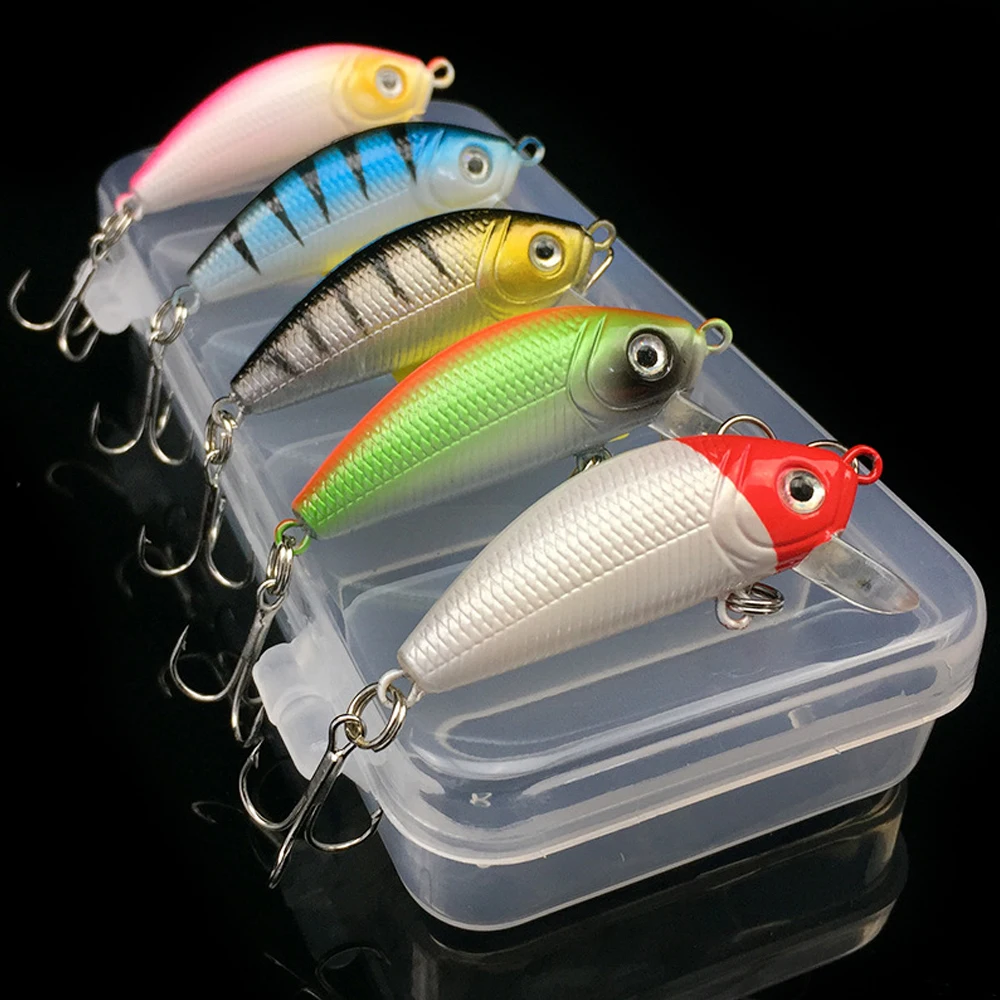 JACKFISH жесткая рыболовная приманка 3 7 г/5 5 см с тройным крючком 6 # глубина