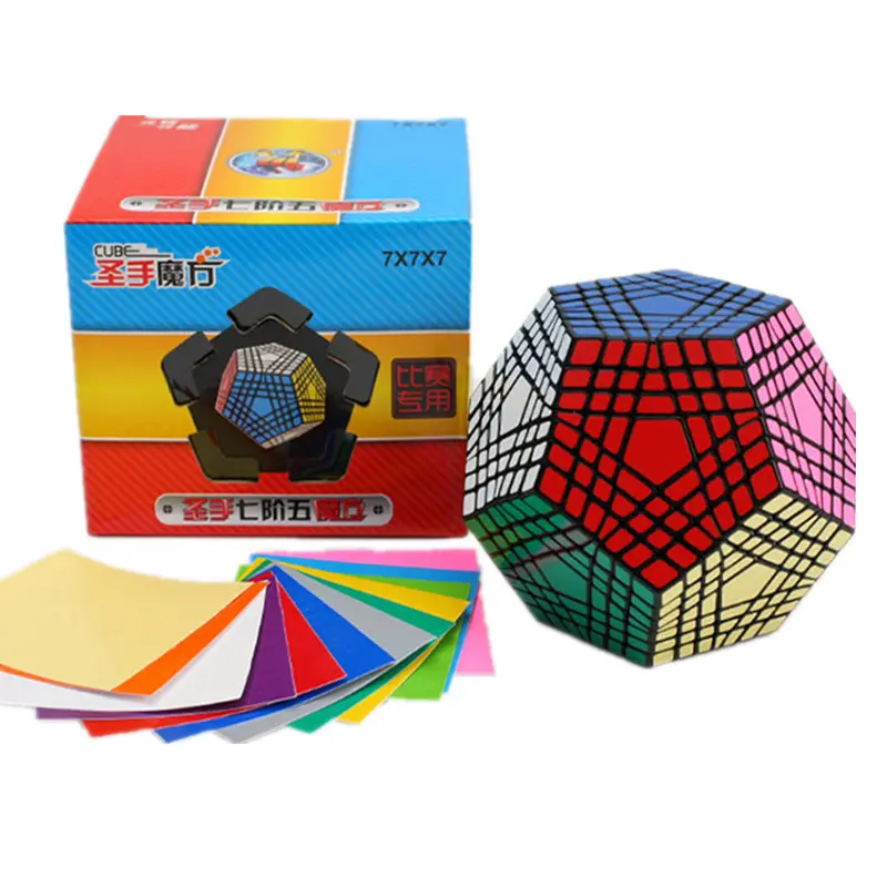 7x7 Megaminx Black 4 вида wumofang кубик Megaminx Профессиональный скоростной куб, 7x7 6x6 5x5 4x4 магический куб-мегаминкс Пазлы игрушки для взрослых игрушки - Цвет: 7x7 Megaminx Black