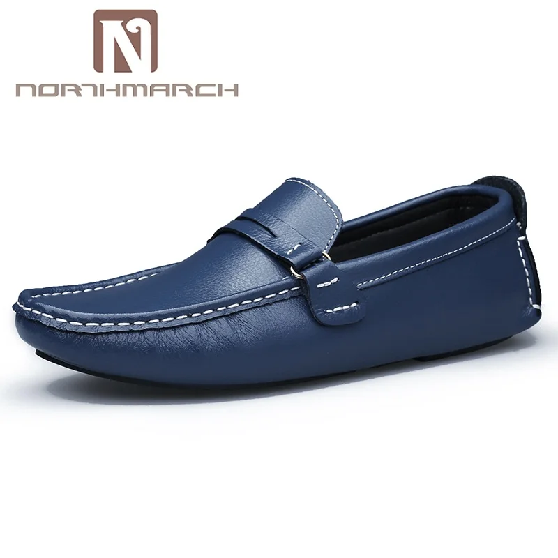 Туфли NORTHMARCH мужские из натуральной кожи модные брендовые лоферы без застежки