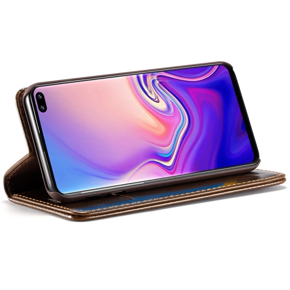 Кожаный чехол для samsung Galaxy S10 плюс Магнитный чехол-кошелек для мобильного телефона для samsung S10 Lite флип чехол-книжка из искусственной кожи Сумка CaseMe