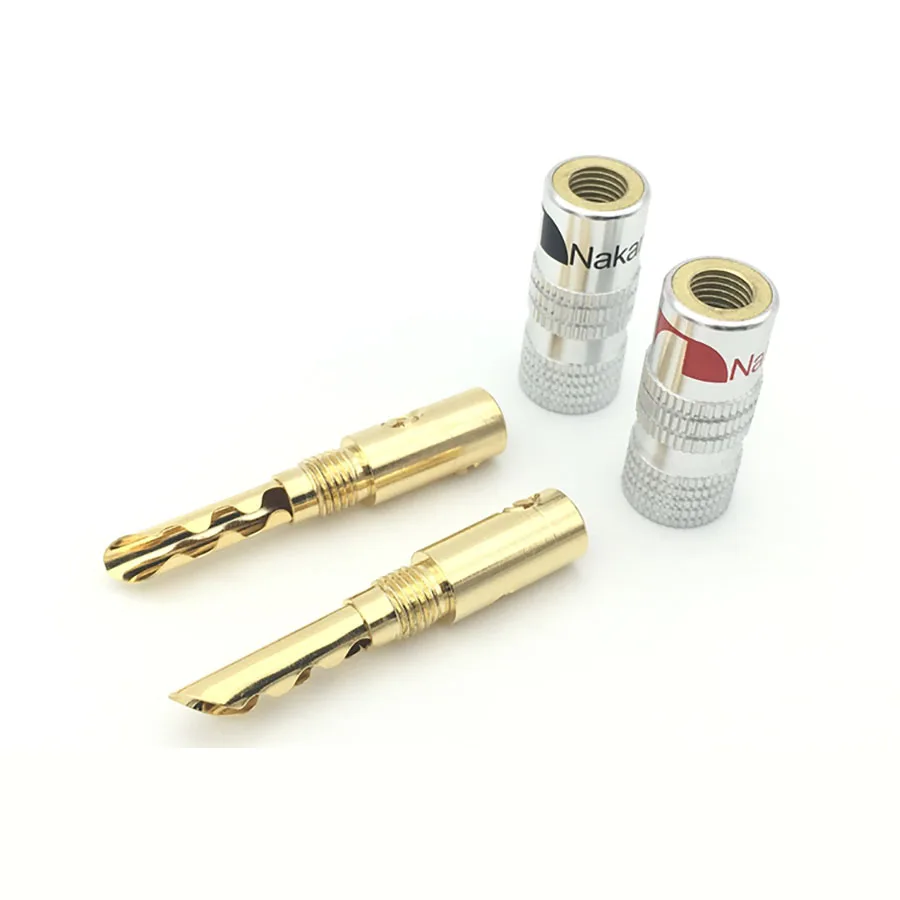 EClyxun 100 шт 24 K позолоченный аудио Nakamichi БФА Тихая провода трубки банан разъем для динамиков винт соединителя кабель и провод