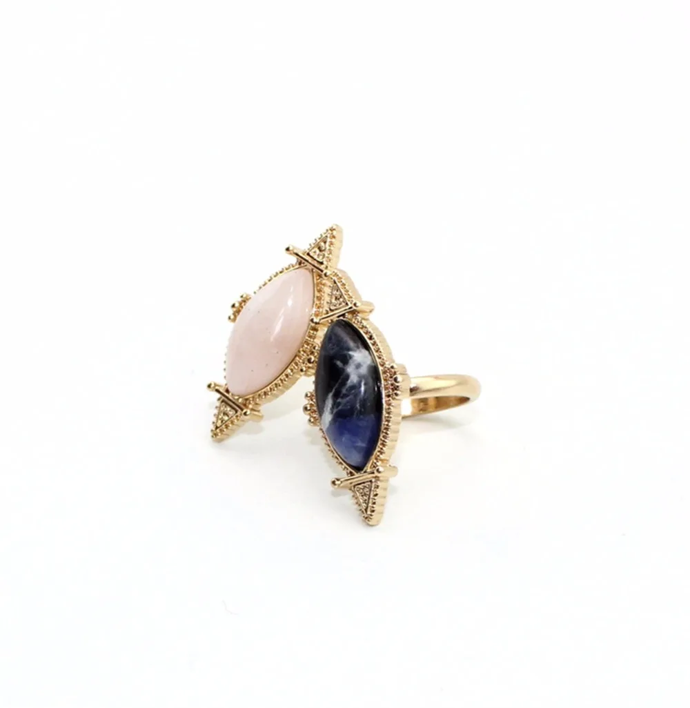 Druzy Charm женское ювелирное изделие из натурального содалита розовое кварцовое