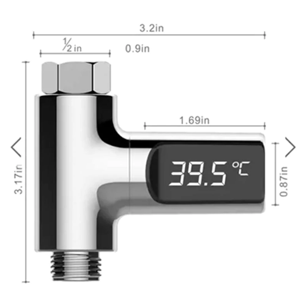 

LED Water Meter Water-temperature Bathroom Measuring Instrument Accurate Visible Baby Shower Product Bathroom Water-temperature