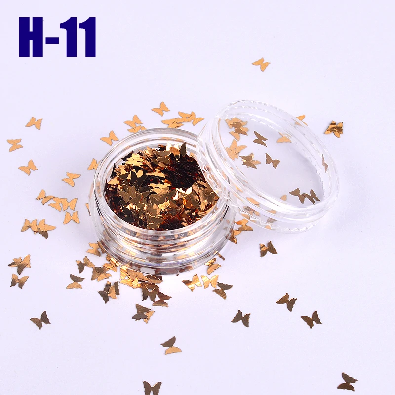 

1 Box Colorful Nail Glitter Paillette Ultra-thin Butterfly Nail Sequins Tips Manicure Nail Art Decoration