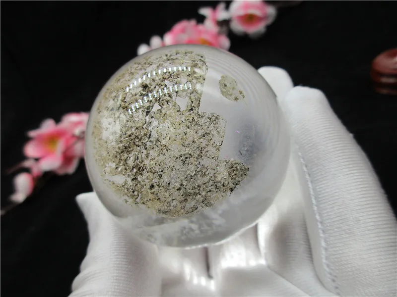 

Natural Clear Phantom Quartz Crystal Ball SPHERE Specimen