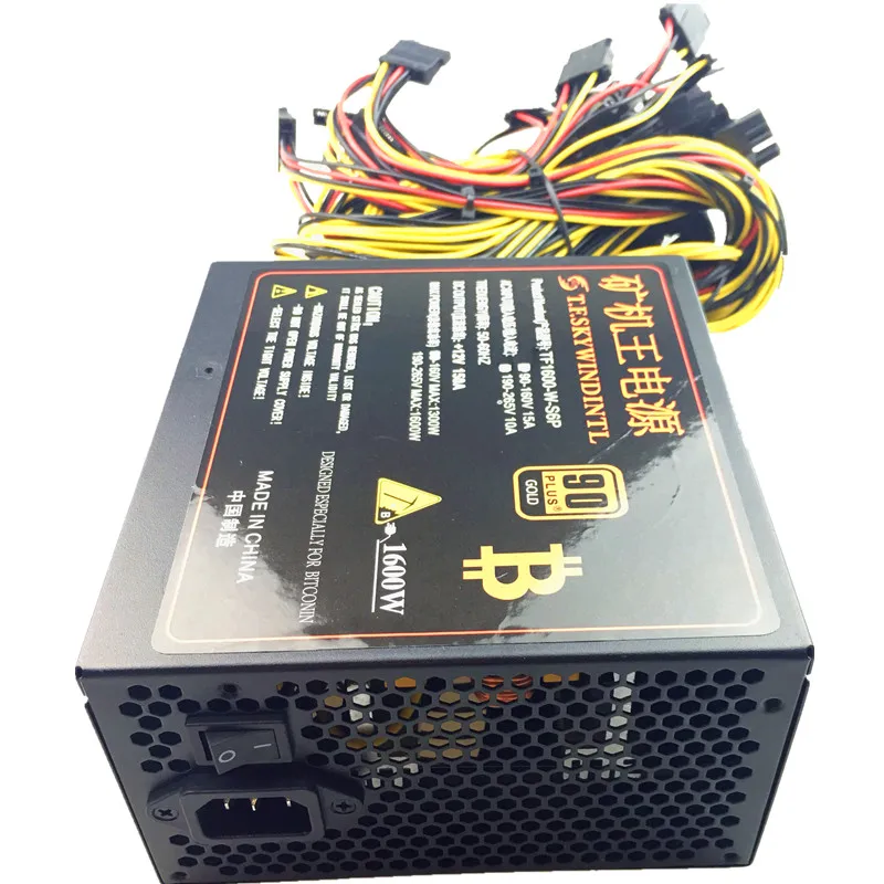Бесплатная доставка блок питания 1600 Вт для майнинга биткоинов asic pico psu100v 110 В 220