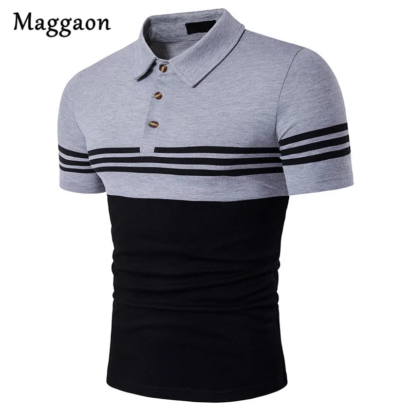 2018 High Quality brand New arrival summer Men Casual Striped Polo Shirt men's slim fit cotton Men's short sleeve polo shirt | Мужская
