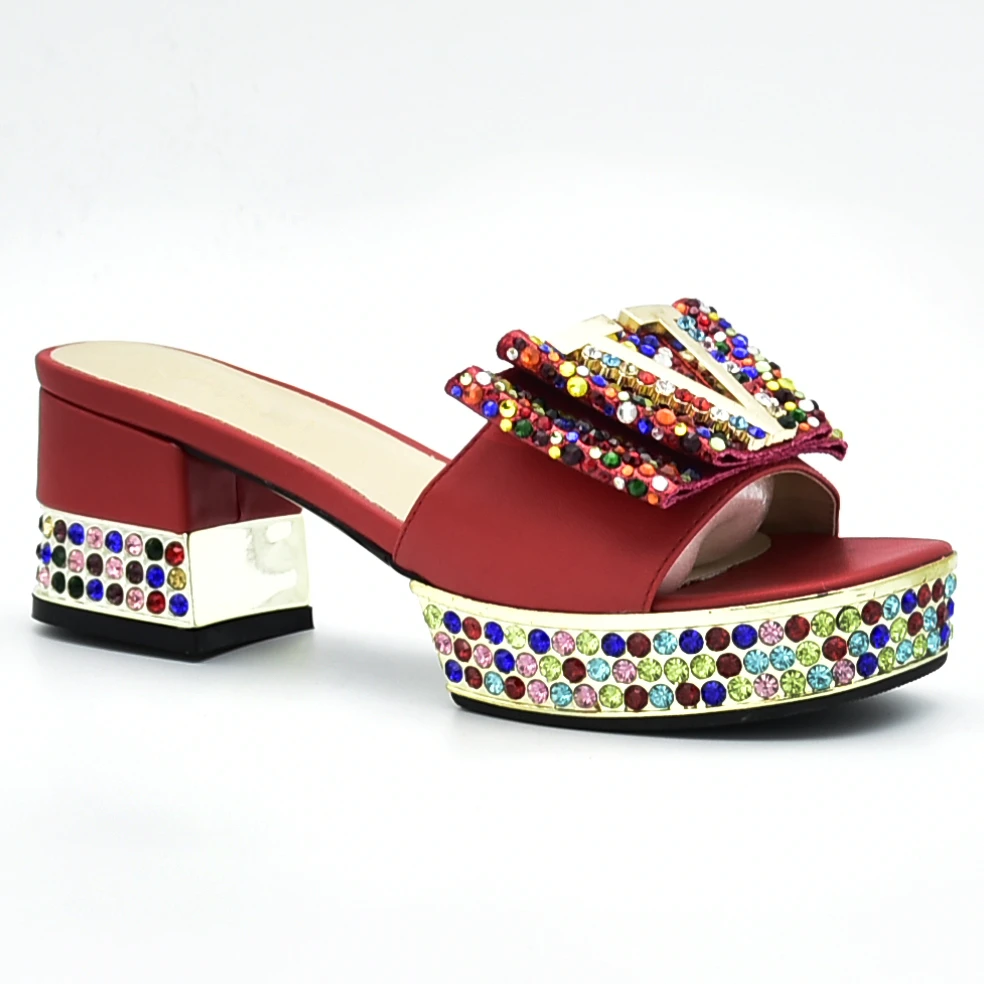 New Arrival Woman Shoes 2018 Sumer Pumps Italian Women Party Decorated with Rhinestone Designer Luxury | Обувь