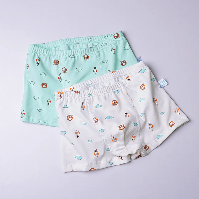 Нижнее белье для мальчиков 2 шт. Трусы-шорты с мультяшным дизайном детские