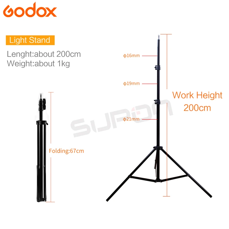 Студийная стойка для вспышки Godox 250SDI 4x250 Вт с сумкой переноски комплект 1000Ws 110 240