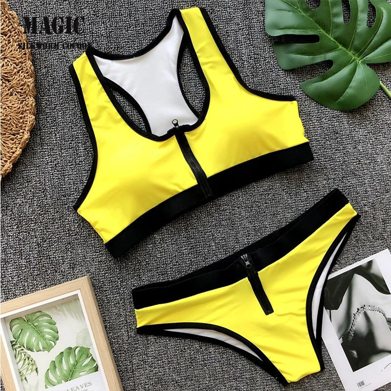 Новинка купальник бикини с разрезом и пуховой цепочкой низкой талией комплекты